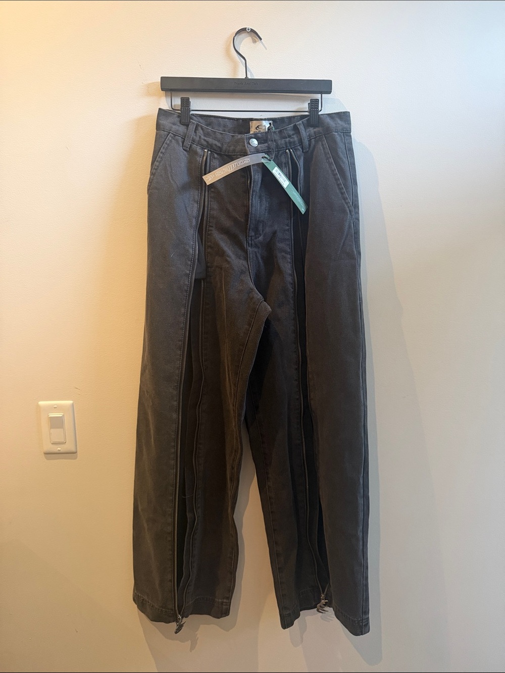 Men's Gray Panel Workwear Jeans